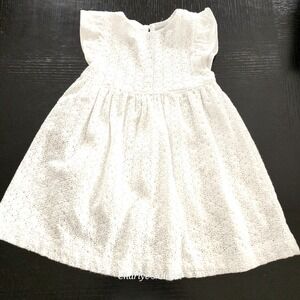 Maison Me Kids|‎ Toddler White Eyelet Dress Sz. 4y |Classic Timeless Princess